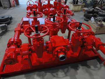 Rotes Drosselklappen-Vielfältigkeits-Öl und Gas 2 1/16“ X 10000psi für Hochdruck-Brunnen-Prüfung